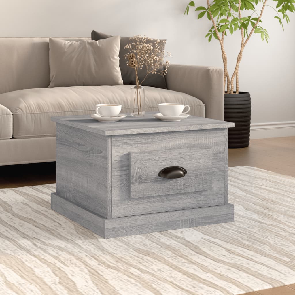 vidaXL Table basse Sonoma gris 50x50x35 cm Bois d'ingénierie