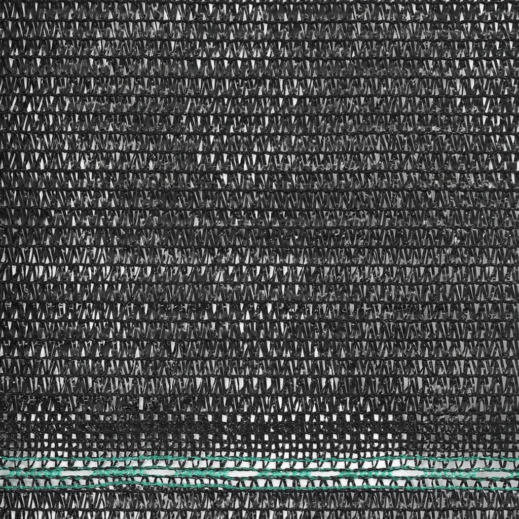 vidaXL Clôture de tennis PEHD 2 x 50 m Noir