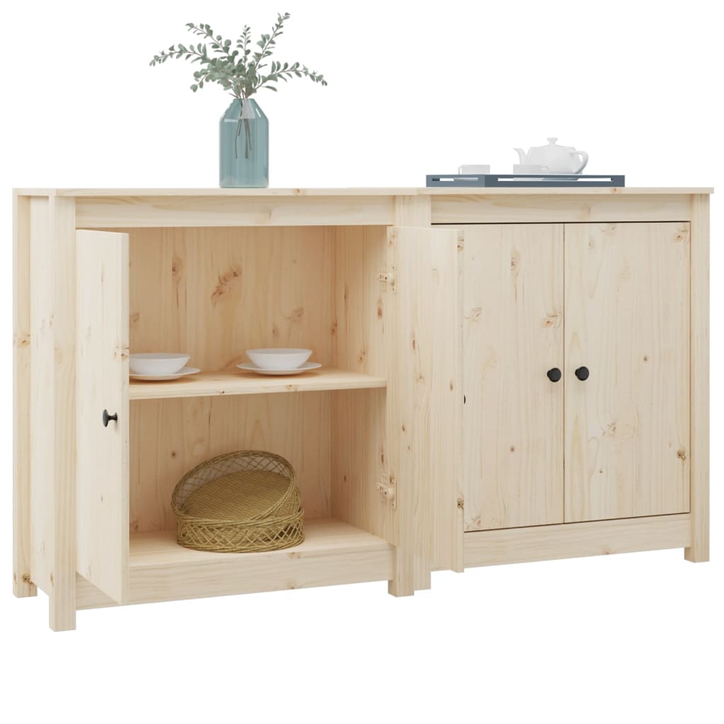 vidaXL Buffets 2 pcs 70x35x80 cm bois massif de pin