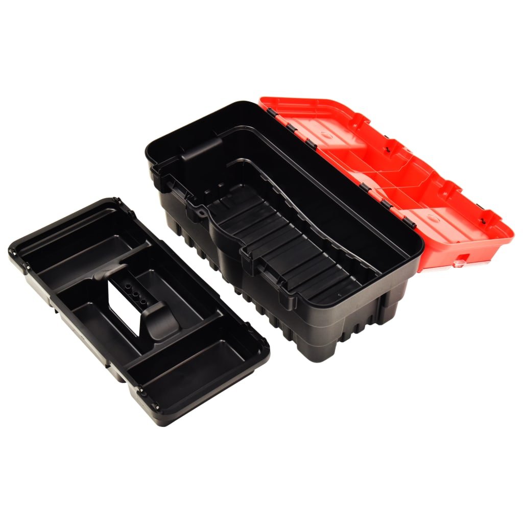 vidaXL Boîte à outils Plastique 462x256x242 mm Rouge