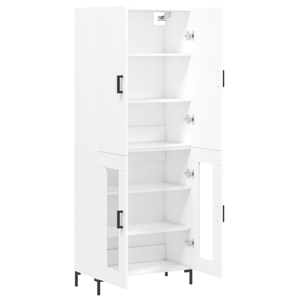 vidaXL Buffet haut Blanc 69,5x34x180 cm Bois d'ingénierie