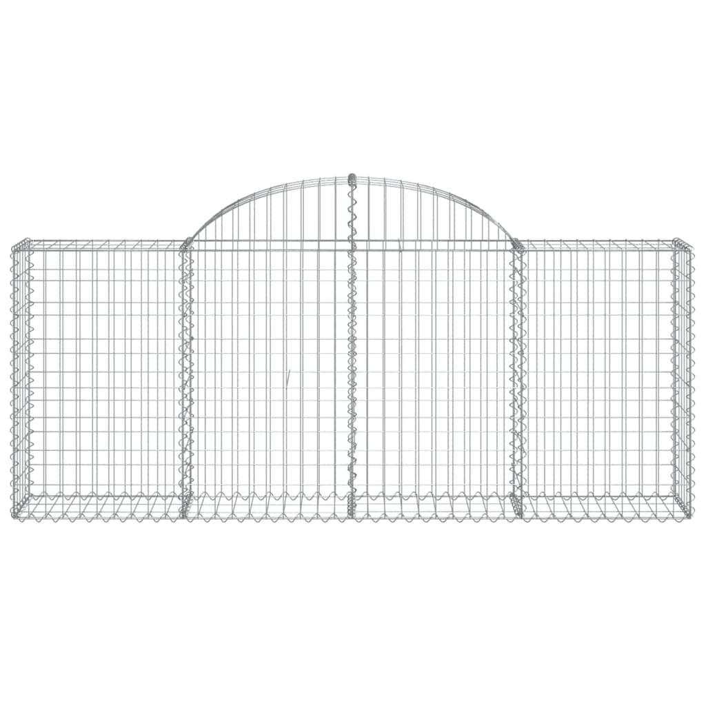 vidaXL Paniers à gabions arqués 6 pcs 200x30x80/100 cm Fer galvanisé