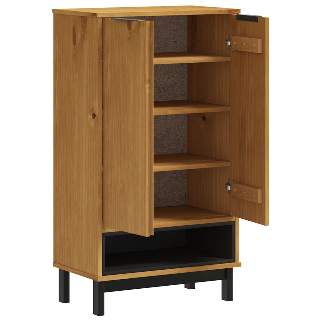 vidaXL Armoire à chaussures FLAM 59,5x35x107 cm bois massif de pin