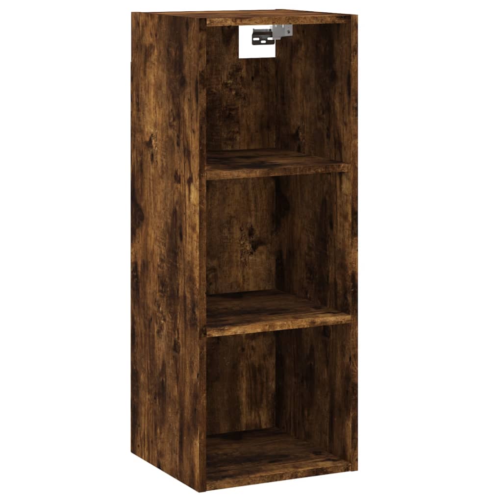 vidaXL Buffet haut Chêne fumé 34,5x32,5x180 cm Bois d'ingénierie