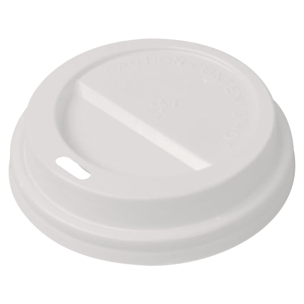 vidaXL Couvercle pour gobelet à café jetable Plastique 1000 pcs 80 mm