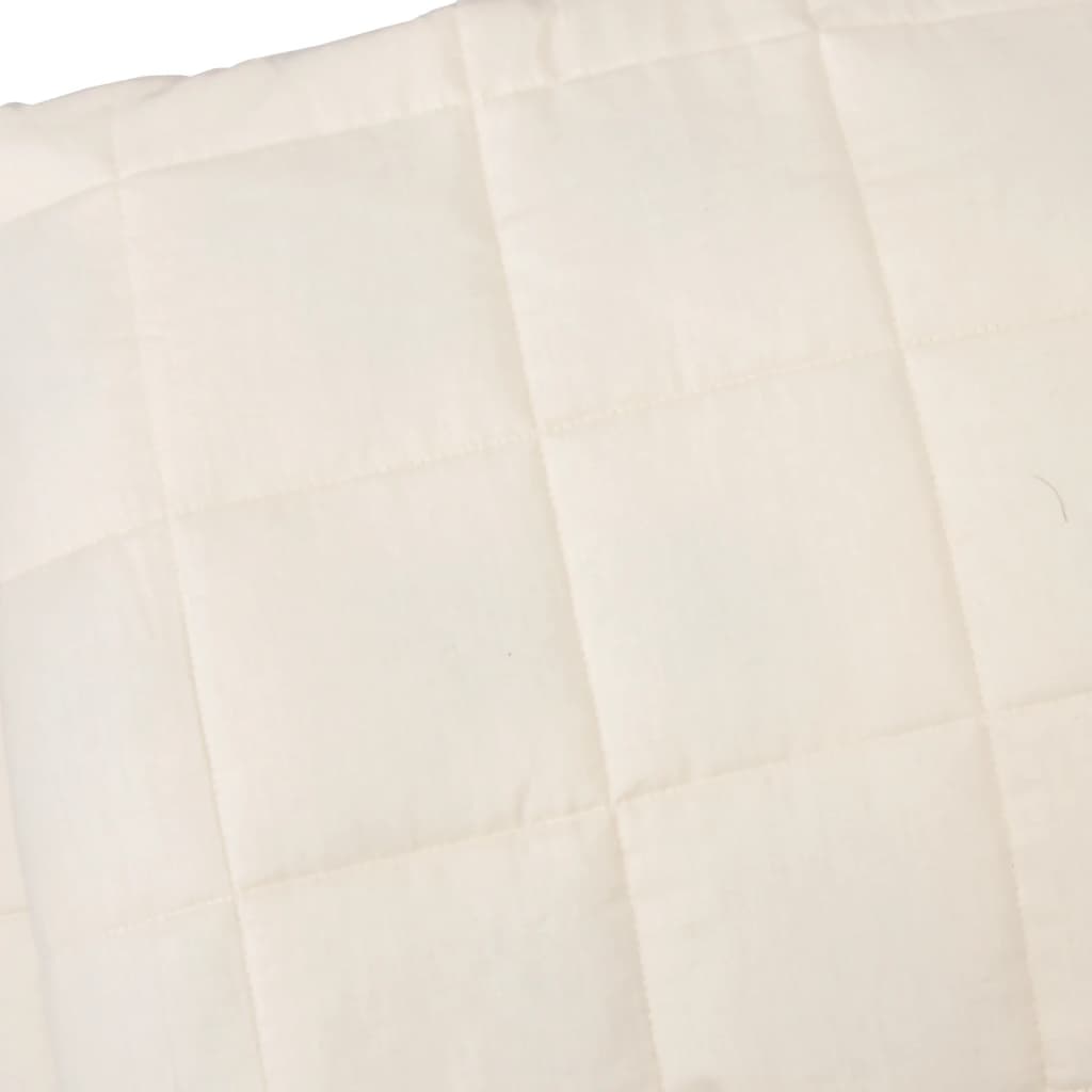 vidaXL Couverture lestée Crème clair 138x200 cm 10 kg Tissu