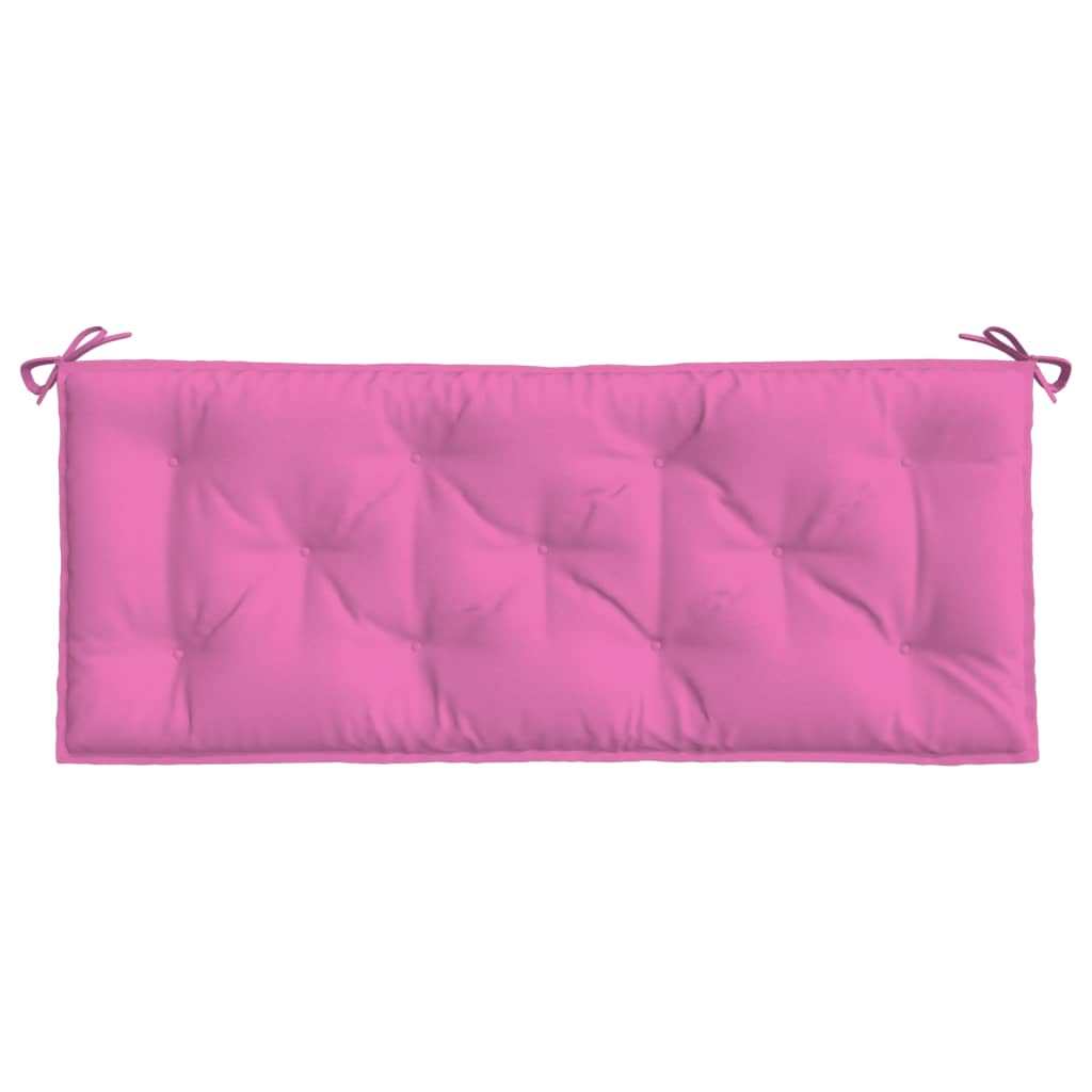 vidaXL Coussin de banc de jardin rose 120x50x7 cm tissu