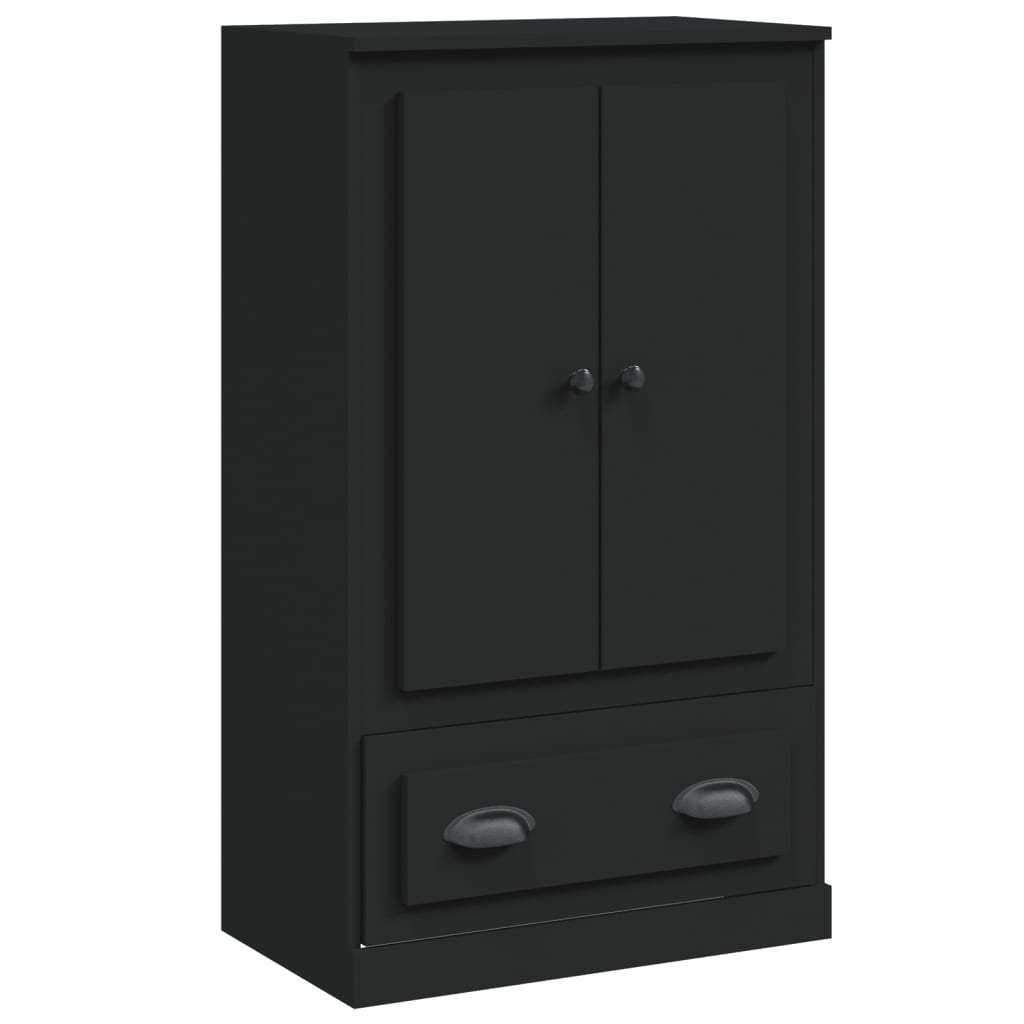 vidaXL Buffet haut noir 60x35,5x103,5 cm bois d'ingénierie