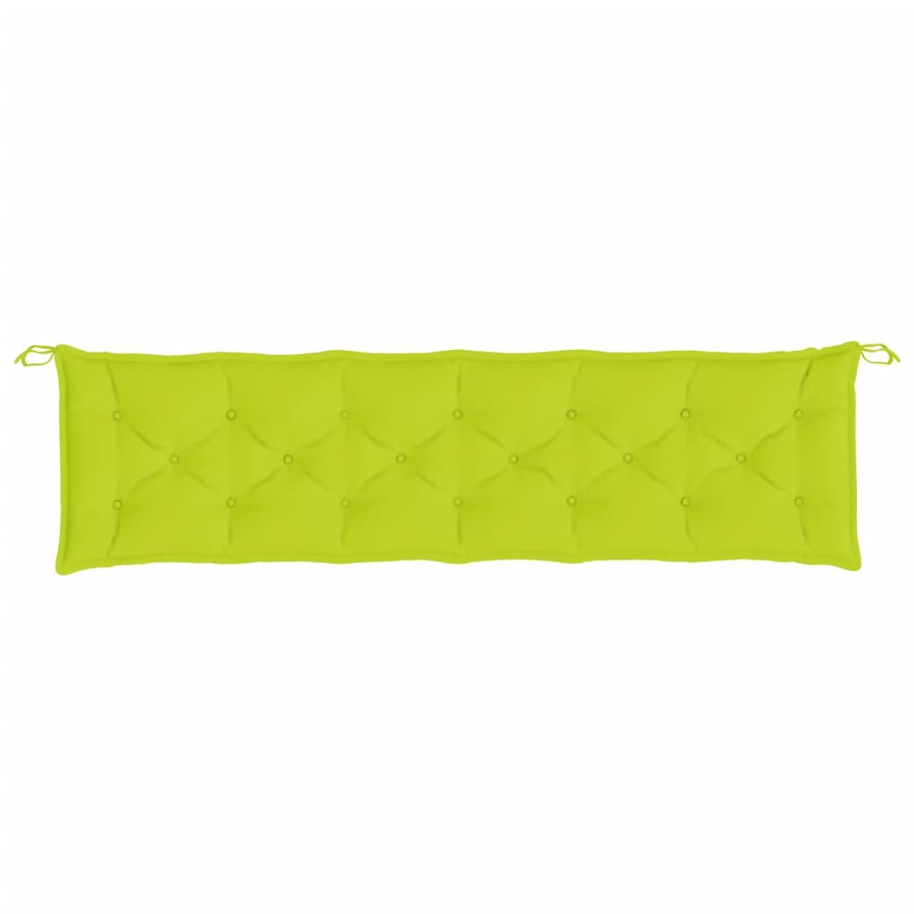 vidaXL Coussin de banc de jardin vert brillant 200x50x7cm tissu oxford