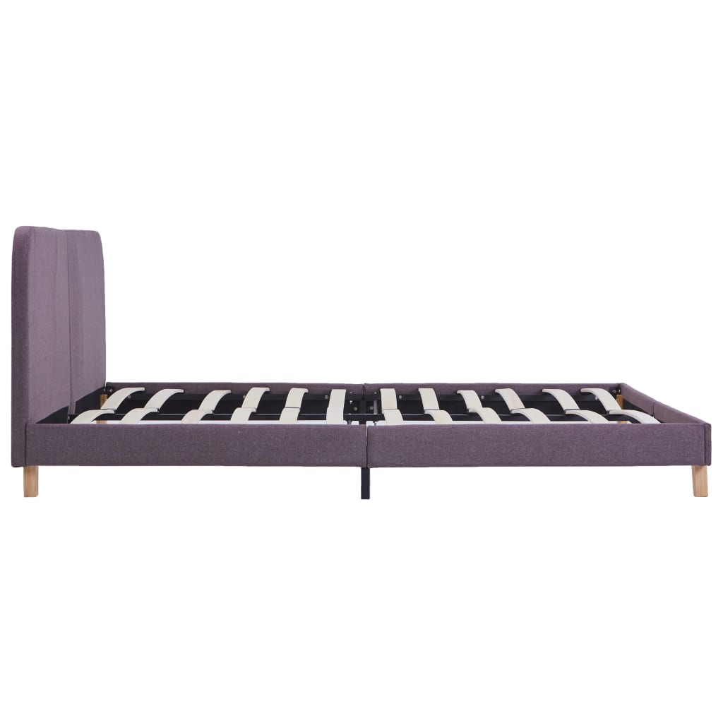 vidaXL Cadre de lit sans matelas taupe tissu 180x200 cm