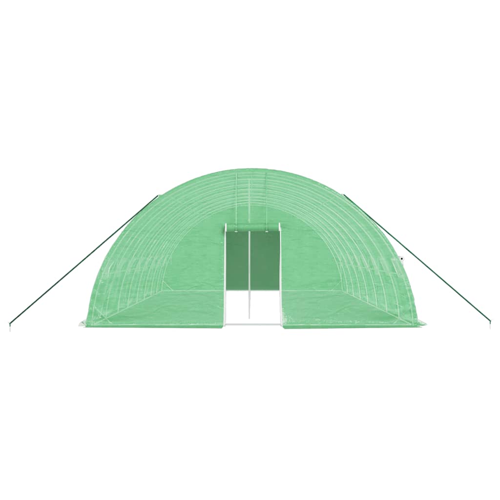 vidaXL Serre avec cadre en acier vert 48 m² 8x6x2,85 m