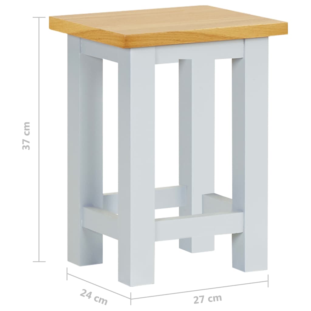 vidaXL Table d'appoint 27x24x37 cm Bois de chêne massif