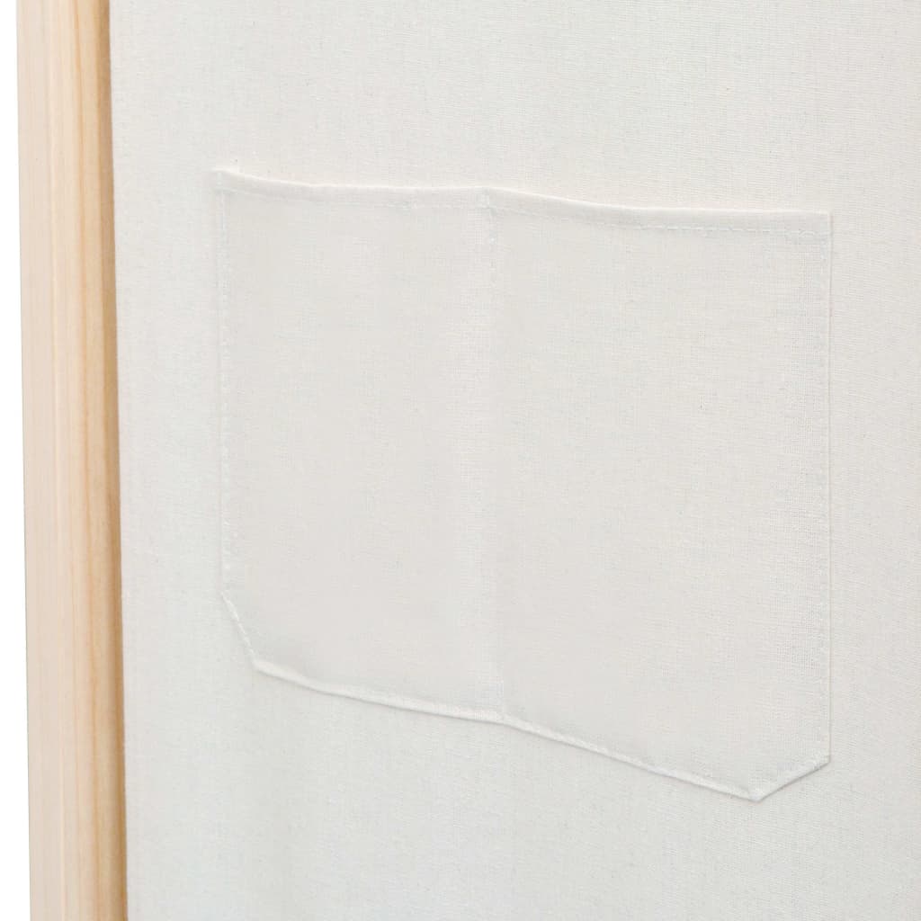 vidaXL Cloison de séparation 4 panneaux Crème 160x170x4 cm Tissu