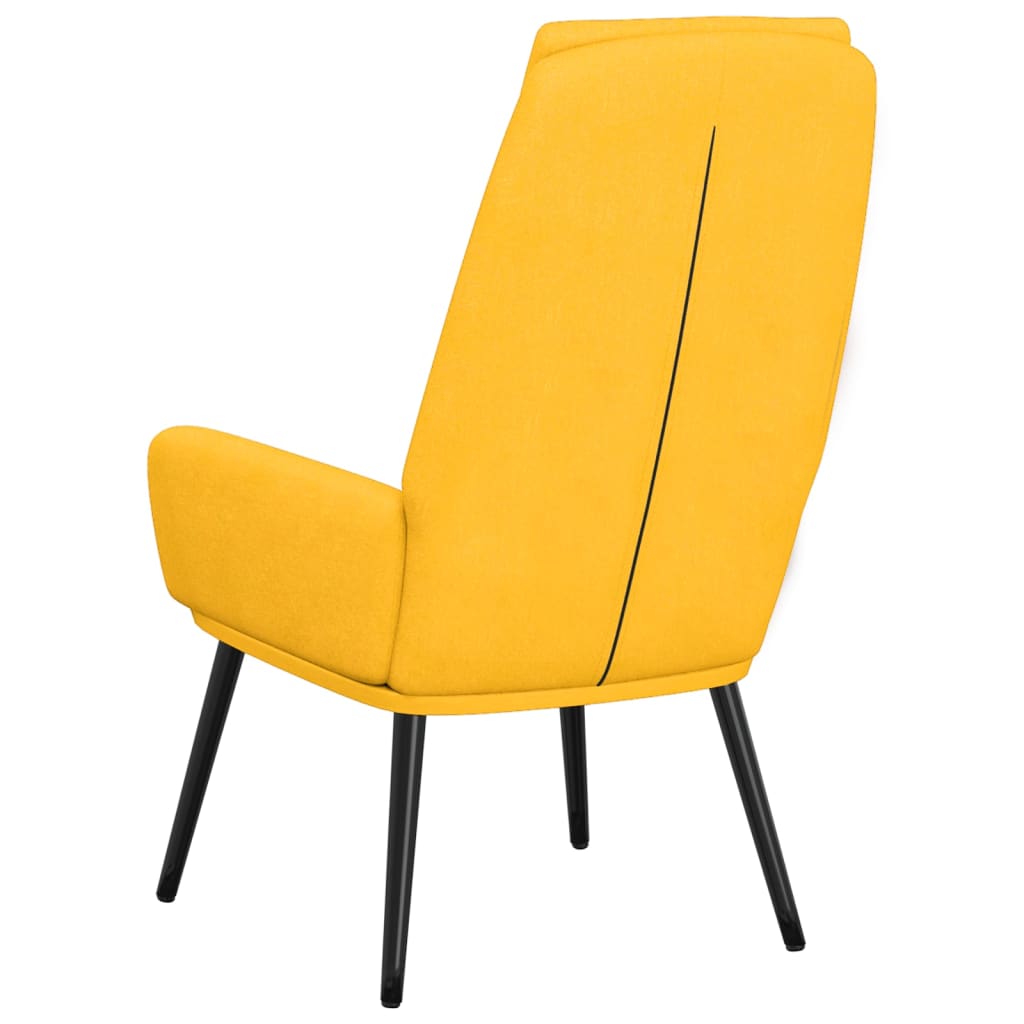 vidaXL Chaise de relaxation Jaune moutarde Tissu