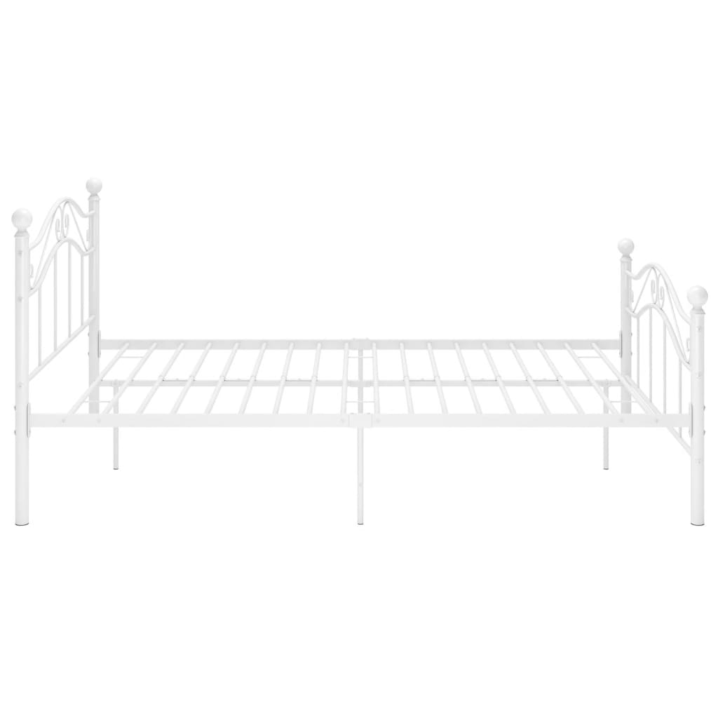 vidaXL Cadre de lit sans matelas blanc métal 120x200 cm