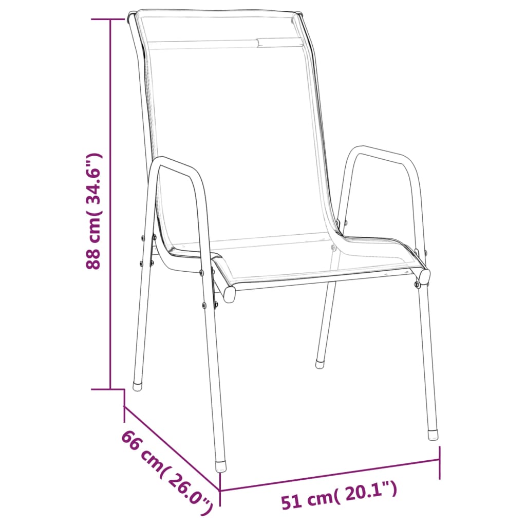 vidaXL Ensemble à manger de jardin 9 pcs noir textilène et acier