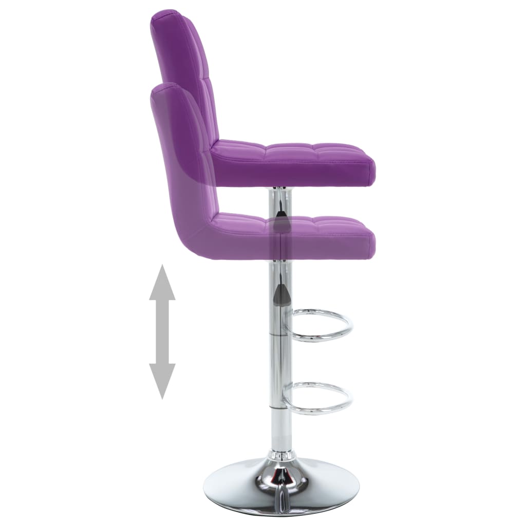 vidaXL Tabourets de bar lot de 2 violet similicuir