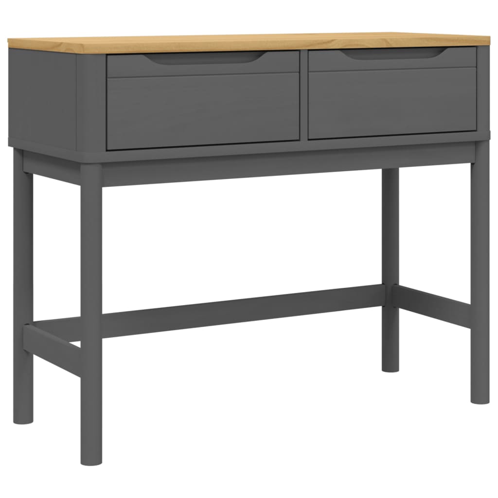 vidaXL Table console FLORO gris 89,5x36,5x73 cm bois de pin massif