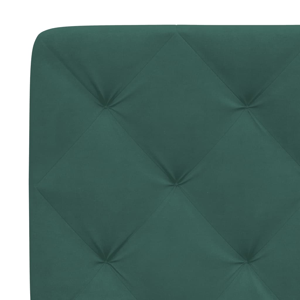 vidaXL Coussin de tête de lit vert foncé 80 cm velours