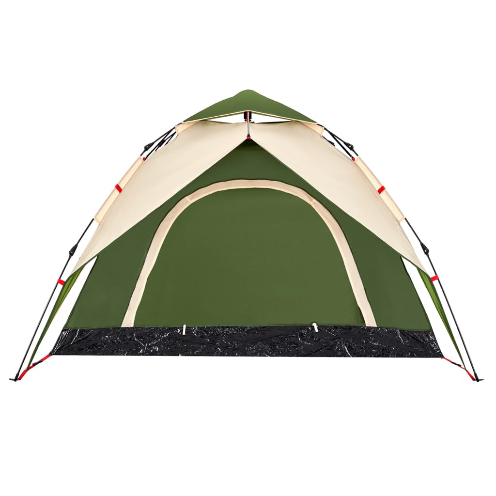 vidaXL Tente de camping à dôme 3 personnes vert libération rapide