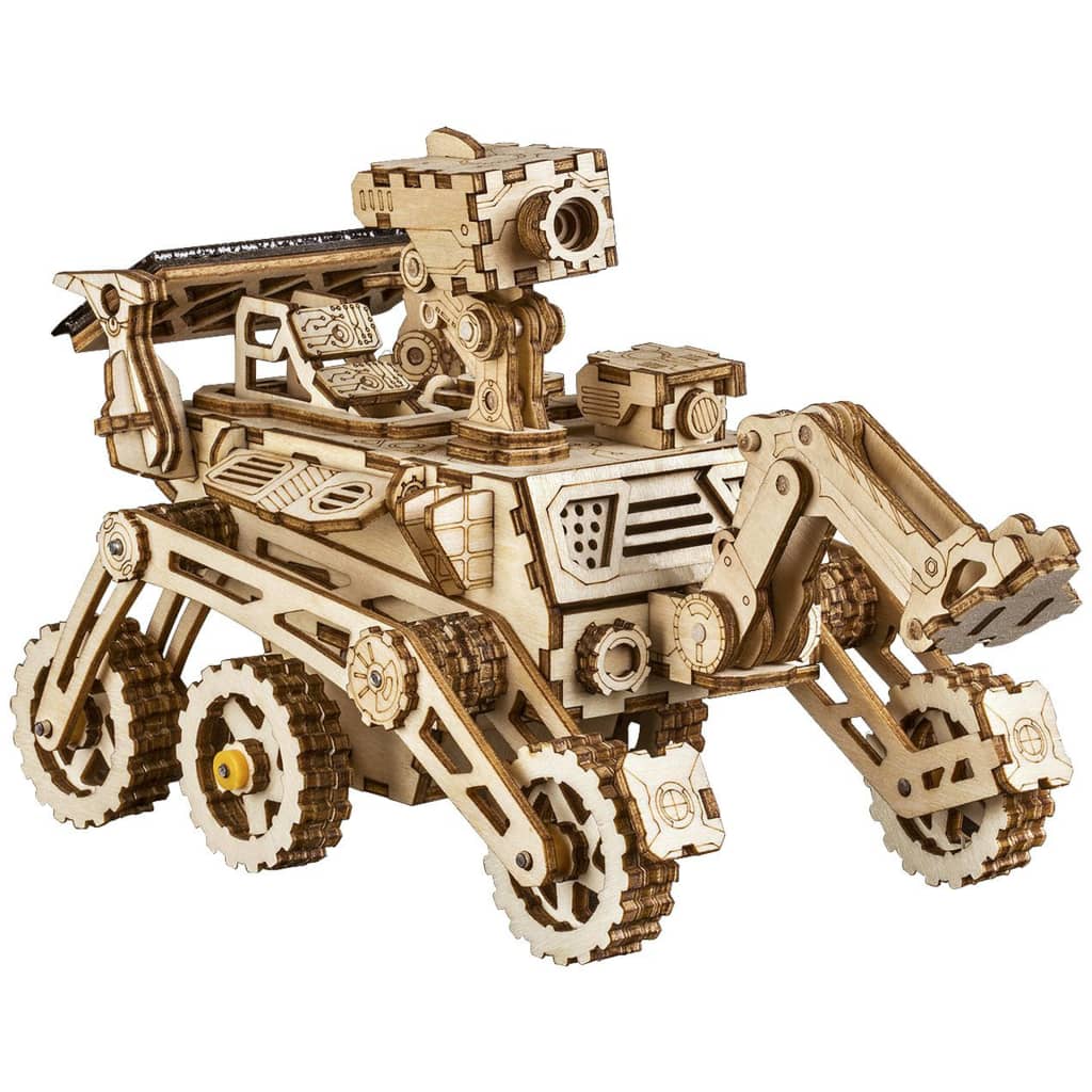 Robotime Kit de maquette de voiture à énergie solaire Curiosity Rover