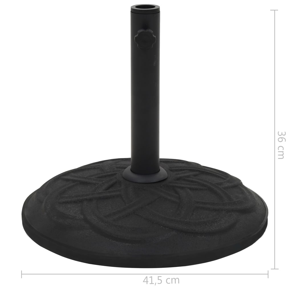 vidaXL Socle de parasol Noir Béton Rond 15 kg