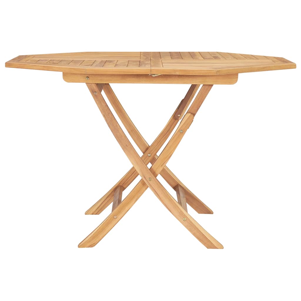 vidaXL Table pliable de jardin 120x120x75 cm Bois de teck solide