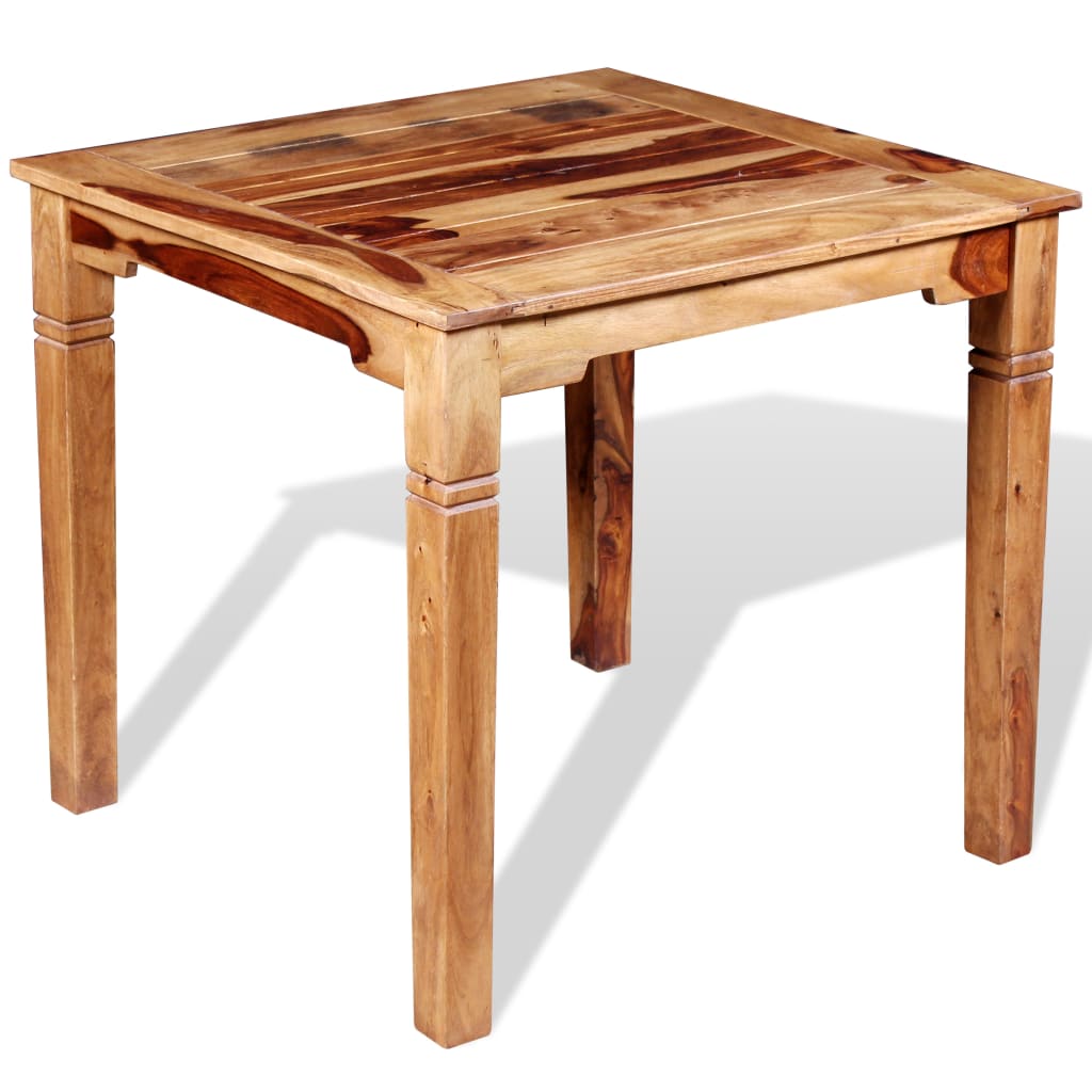 vidaXL Table à manger Bois massif 82x80x76 cm