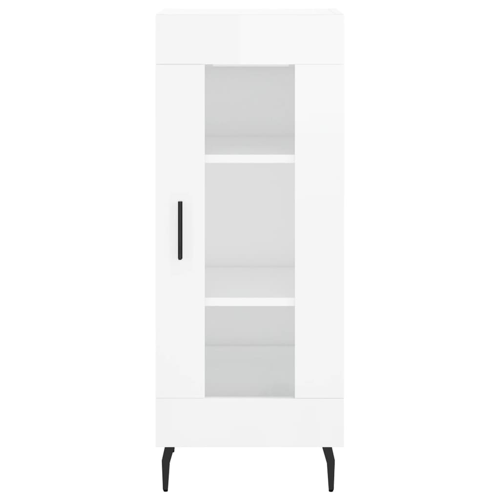 vidaXL Buffet Blanc brillant 34,5x34x90 cm Bois d'ingénierie