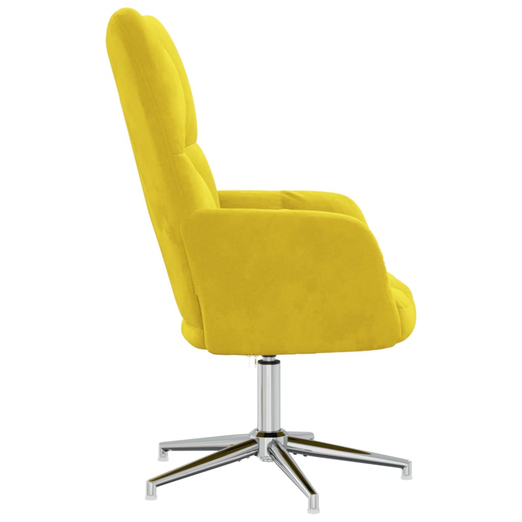 vidaXL Chaise de relaxation Jaune moutarde Velours