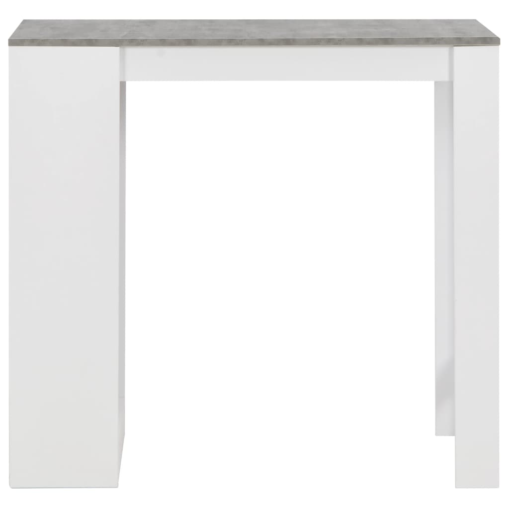vidaXL Table de bar avec étagère Blanc 110x50x103 cm