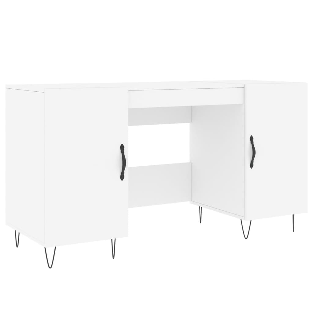 vidaXL Bureau blanc 140x50x75 cm bois d'ingénierie