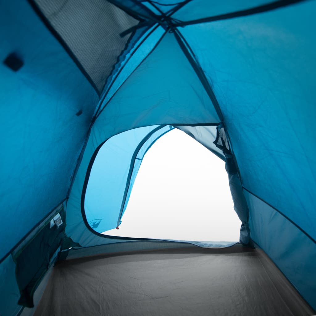 vidaXL Tente de camping à dôme 4 personnes bleu imperméable