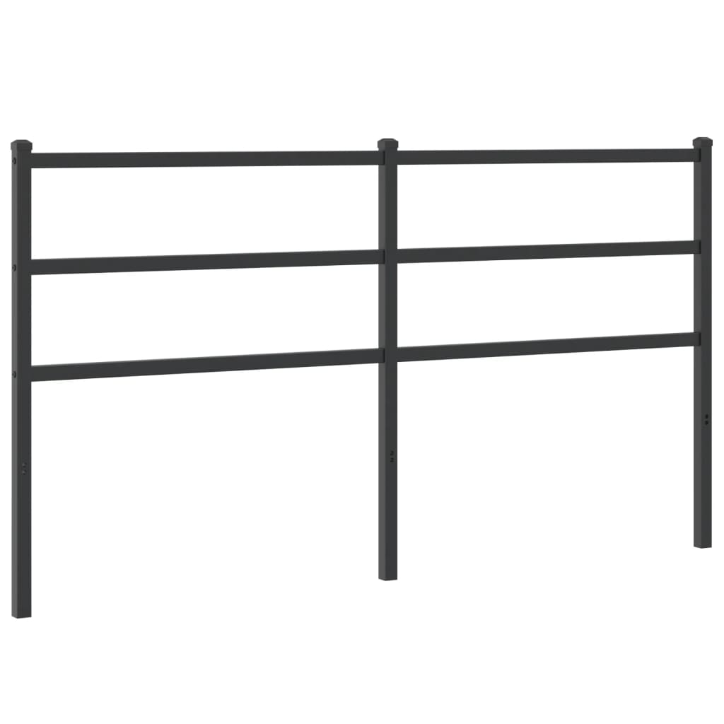 vidaXL Tête de lit métal noir 150 cm