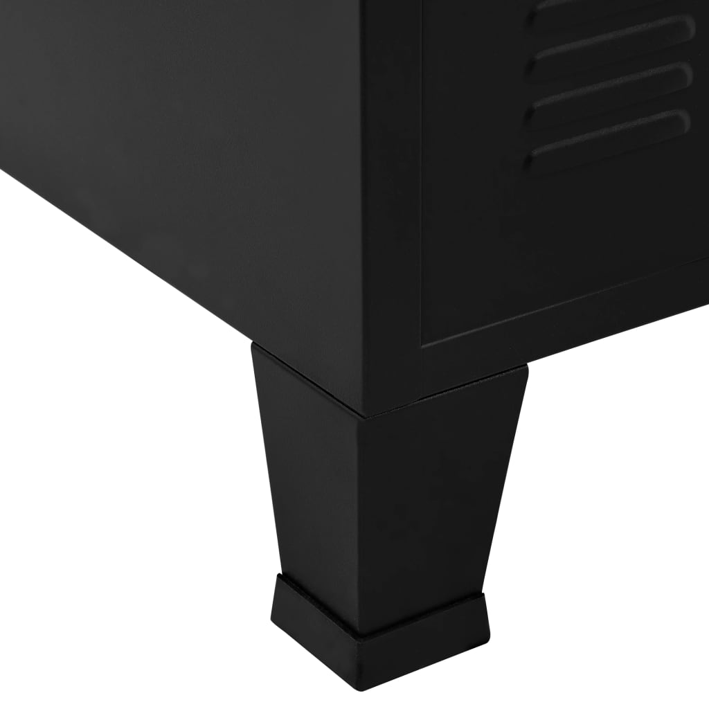 vidaXL Coffre de rangement industriel Noir 75x40x120 cm Acier