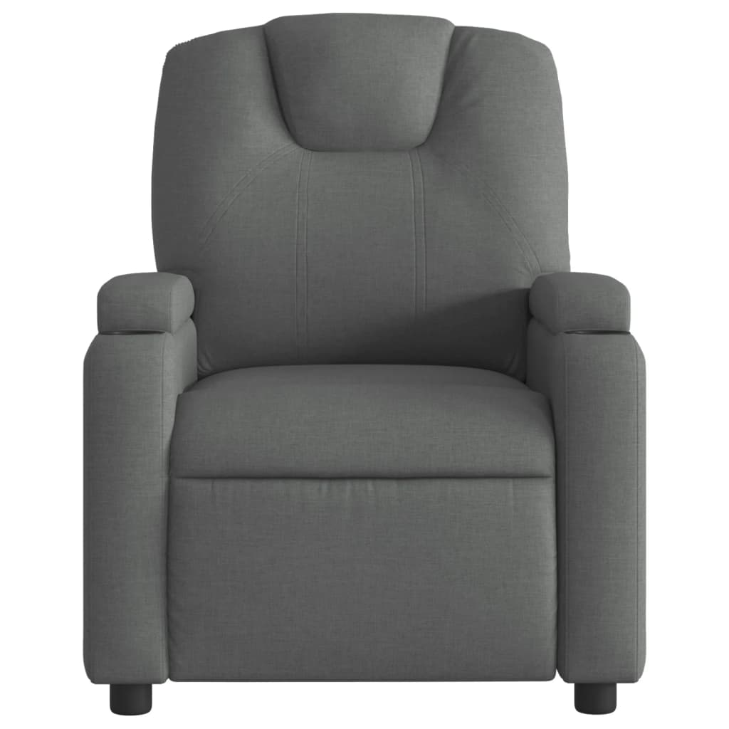 vidaXL Fauteuil inclinable Gris foncé Tissu