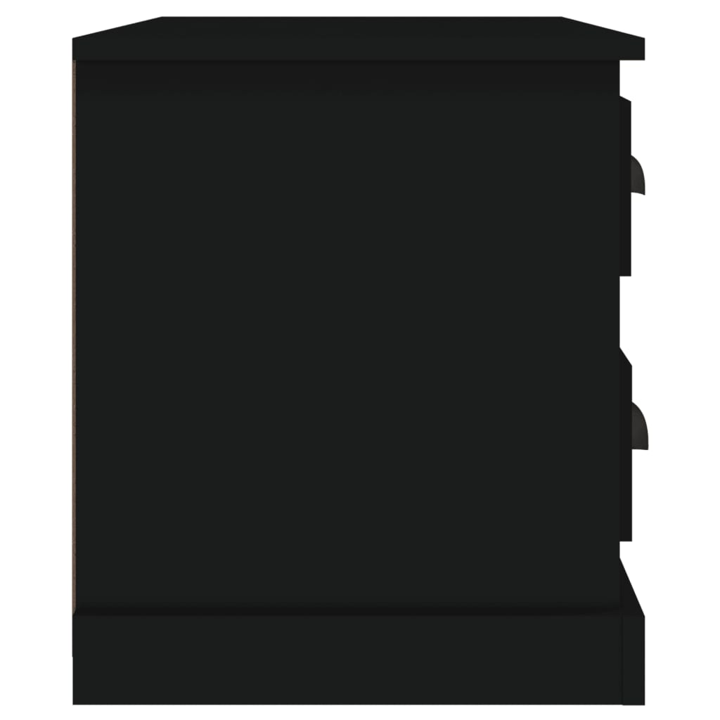 vidaXL Table de chevet noir 60x39x45 cm