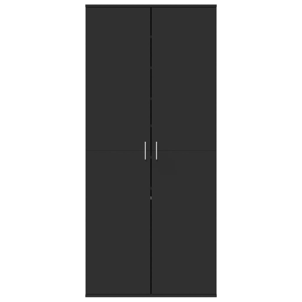 vidaXL Armoire à chaussures Noir 80x39x178 cm Bois d'ingénierie