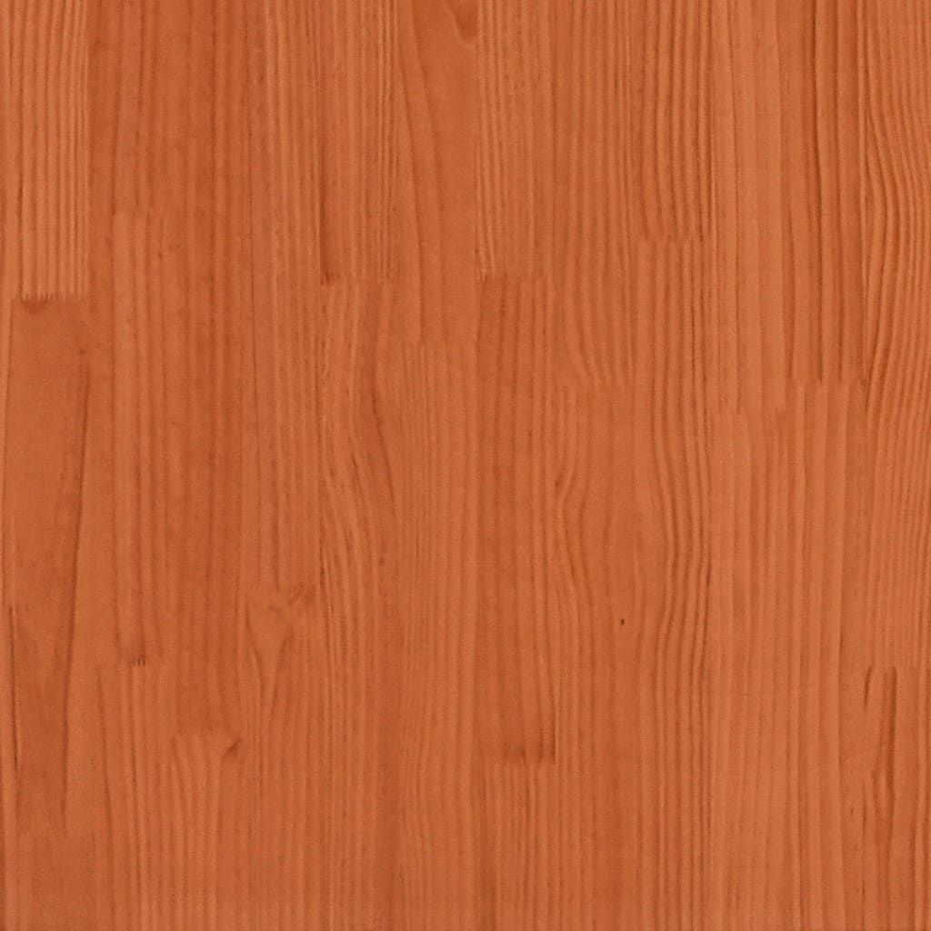 vidaXL Cadre de lit cire marron 135x190 cm bois de pin massif