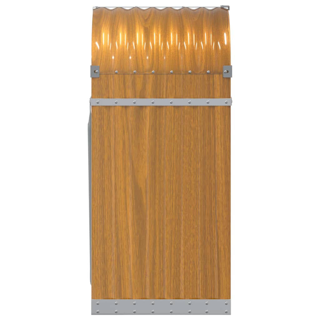 vidaXL Porte-bûches marron clair 40x45x100 cm acier galvanisé