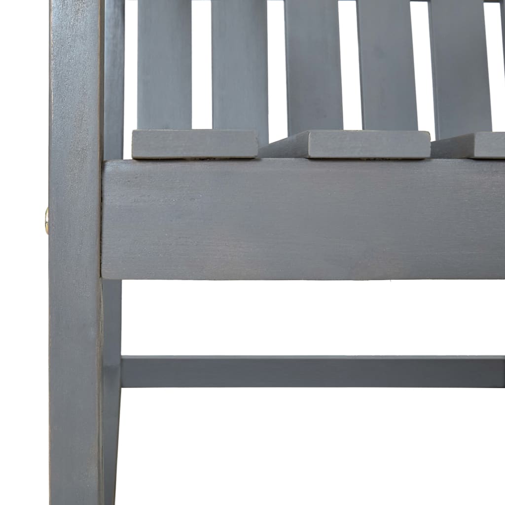 vidaXL Chaises de jardin lot de 2 Gris Bois d'acacia solide