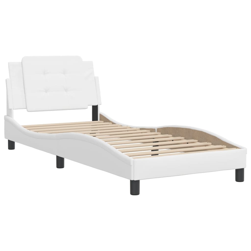 vidaXL Cadre de lit sans matelas blanc 80x200 cm similicuir