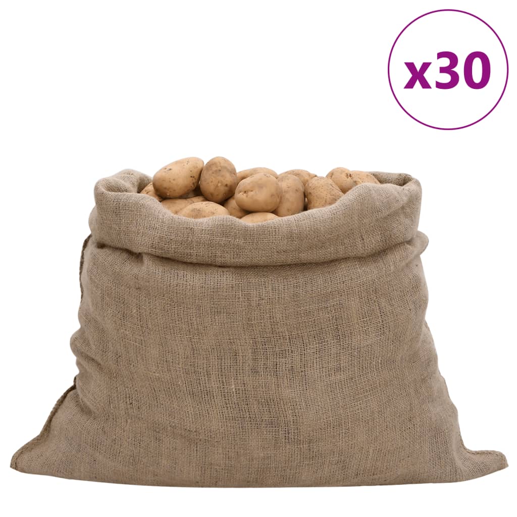 vidaXL Sacs en jute 30 pcs 100x110 cm 100 % jute 220 g/m²