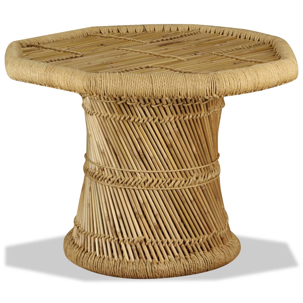 vidaXL Table basse bambou octogonale 60 x 60 x 45 cm