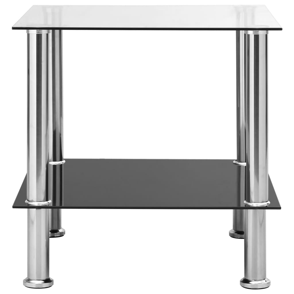 vidaXL Table d'appoint Transparent 45x50x45 cm Verre trempé