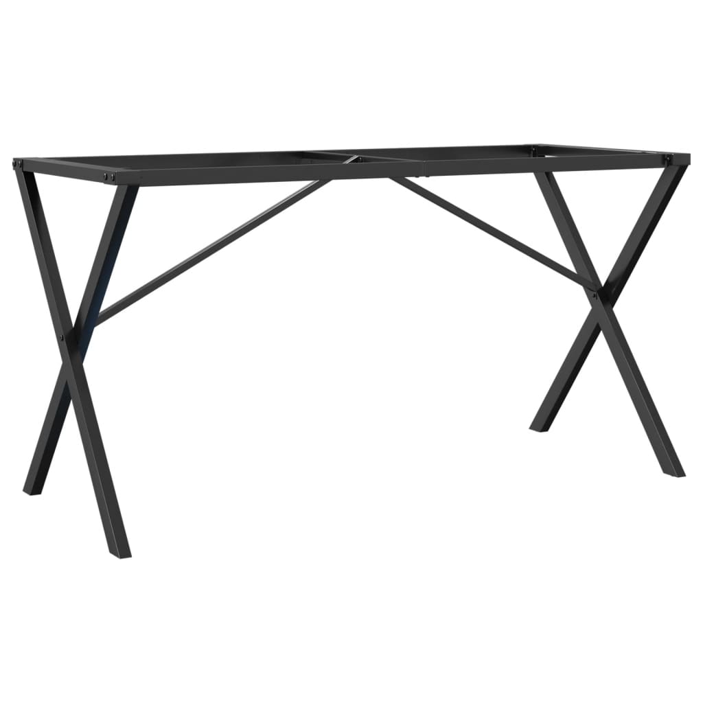 vidaXL Pieds de table à manger cadre en X 120x60x73 cm fonte