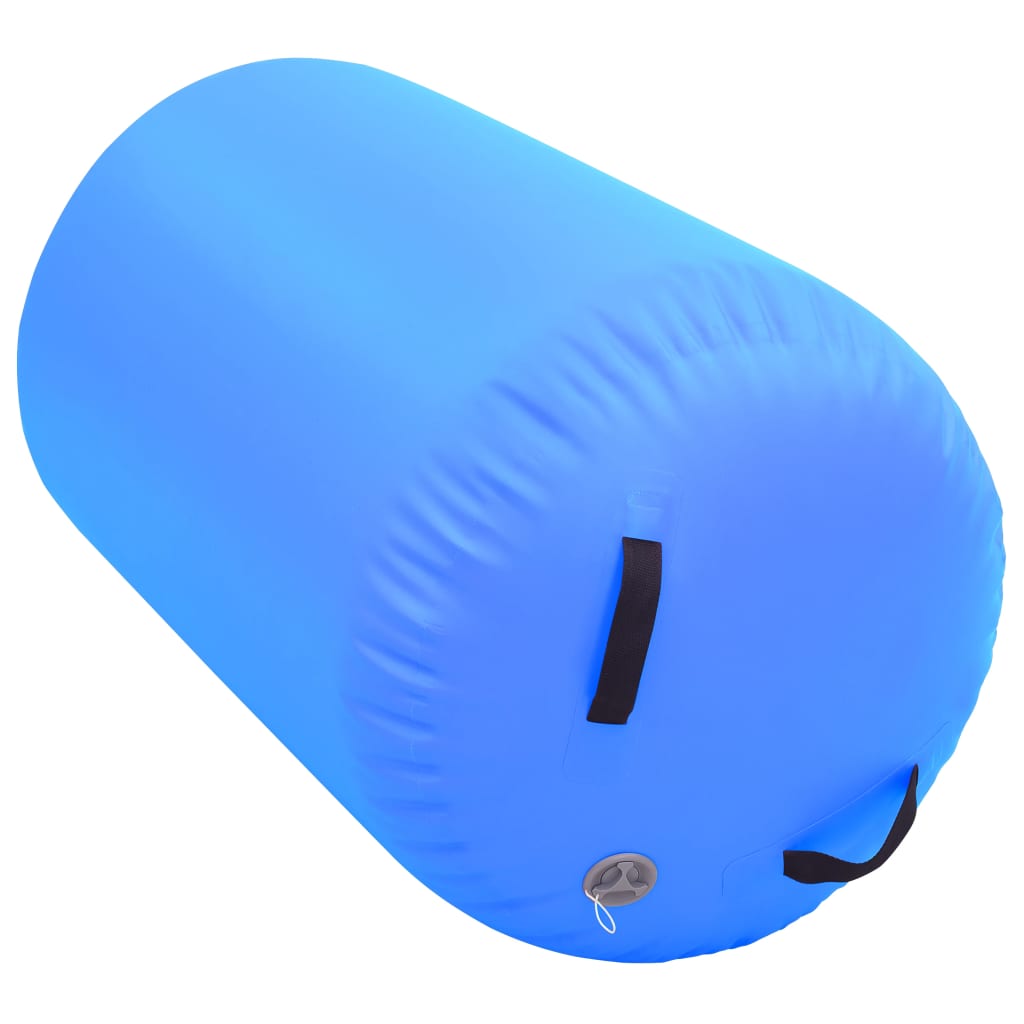 vidaXL Rouleau gonflable de gymnastique avec pompe 100x60 cm PVC Bleu