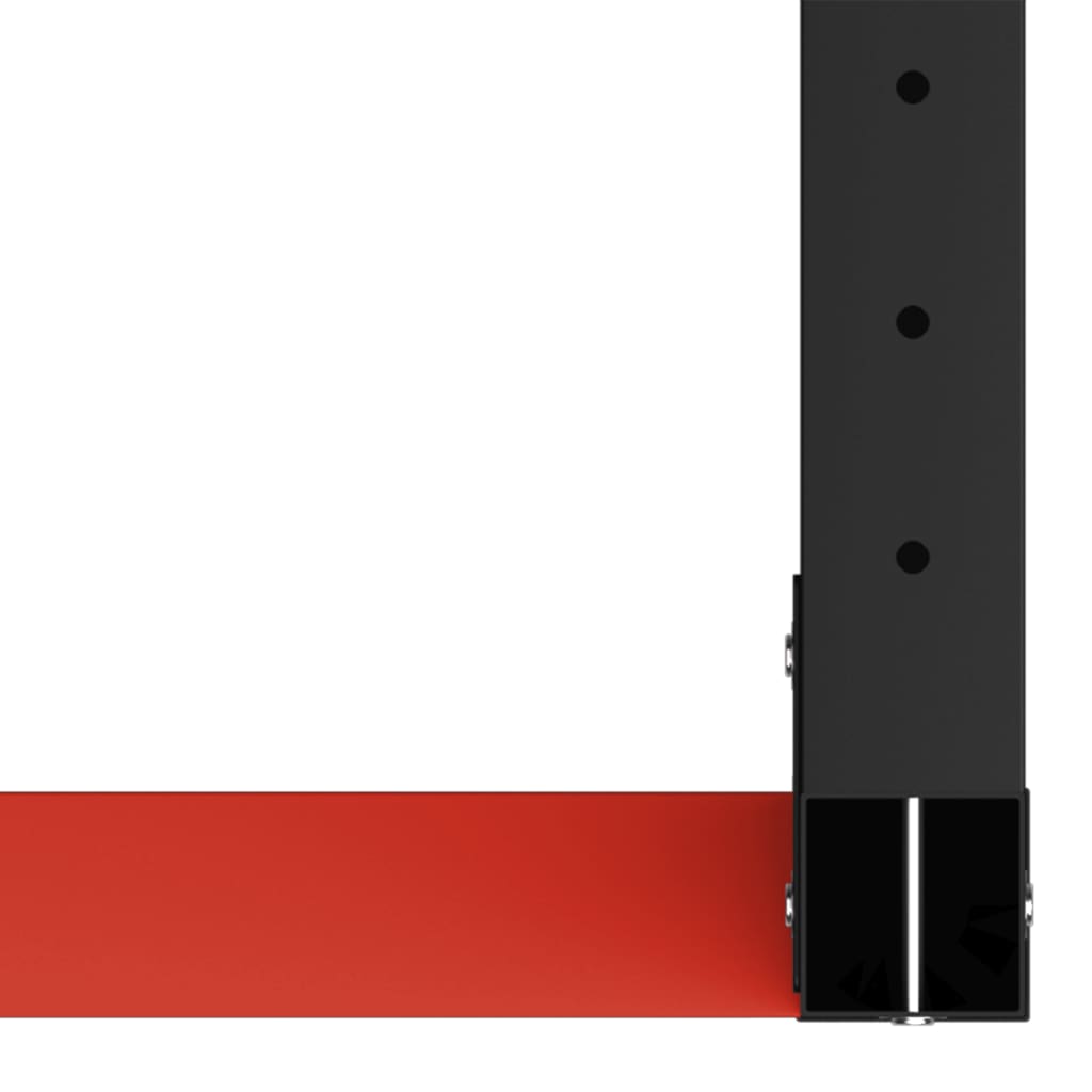 vidaXL Cadre de banc de travail Métal 80x57x79 cm Noir et rouge
