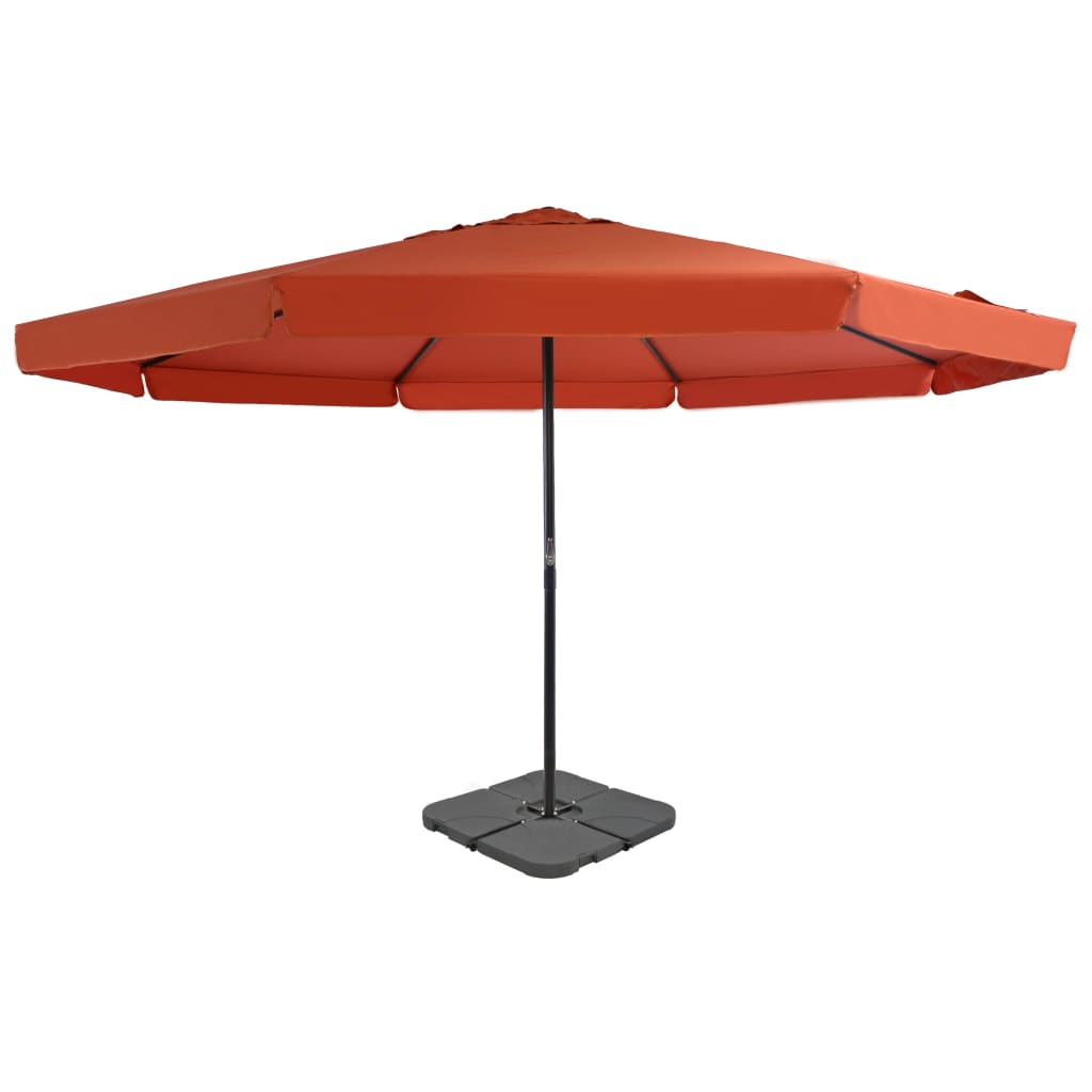 vidaXL Parasol de jardin avec base portable terre cuite