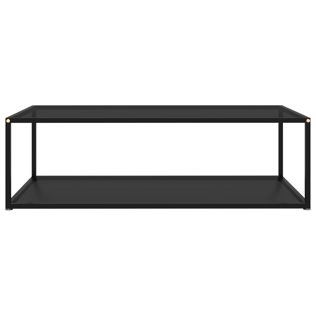 vidaXL Table basse Noir 120x60x35 cm Verre trempé